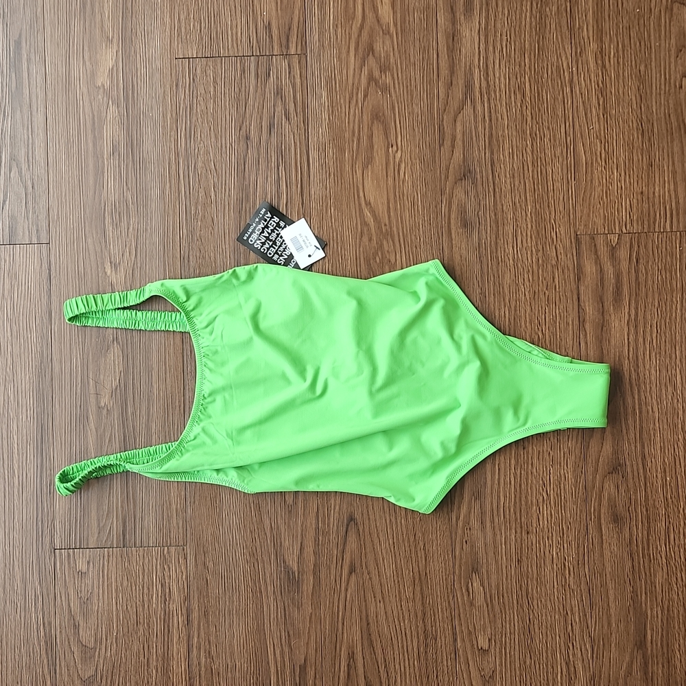 Fisch One Piece Swimsuit - Neon Lime Green - Sz Small